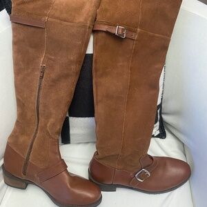 Matisse Womens Brown Suede Over The Knee Riding Boots SZ 9M